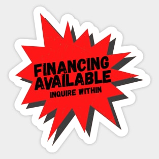 Financing Available Sticker